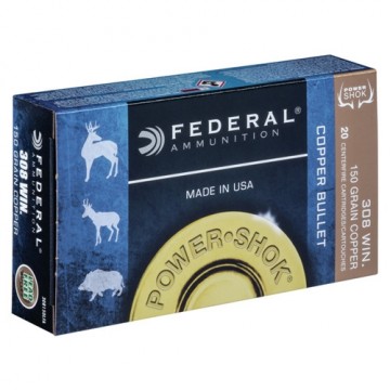 Federal POWER SHOK COPPER 308 WIN 150 grs