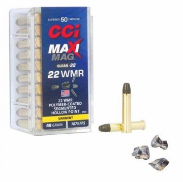 CCI 22WMR Maxi Mag Clean Varmint 46grs